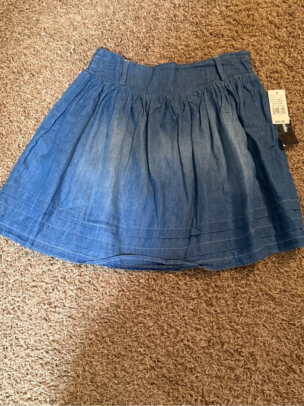 My Michelle Blue Denim Circle Skirt